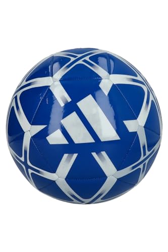 adidas Unisex Starlancer Club Soocer Ball, Blue/White, 4