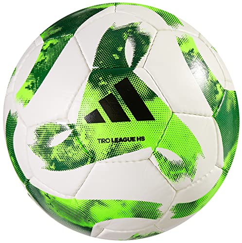 adidas Unisex-Adult Tiro Match Soccer Ball, White/Team Green/Team Solar Green/Black, 5