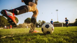 Soccer Ball Hits Ur Ankle After Shot