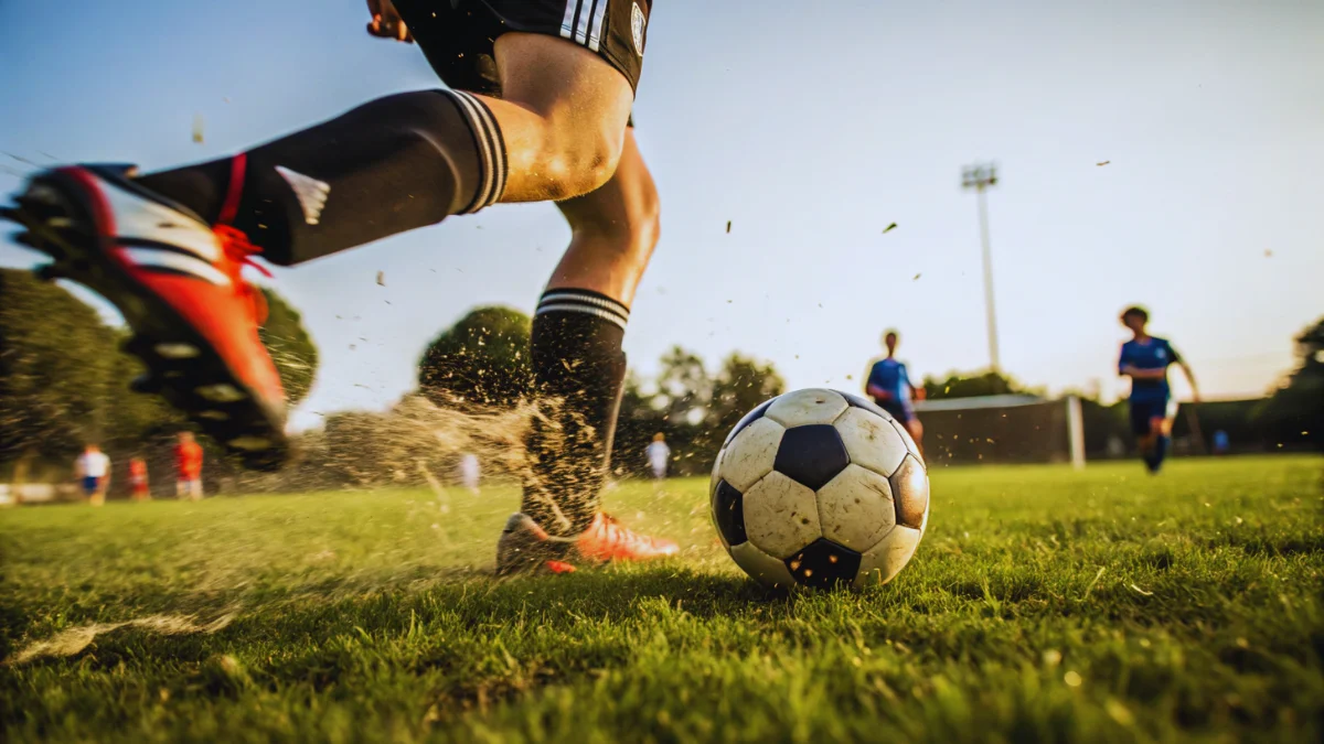 Soccer Ball Hits Ur Ankle After Shot