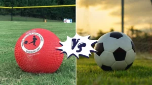 how is soccer ball and kickball different