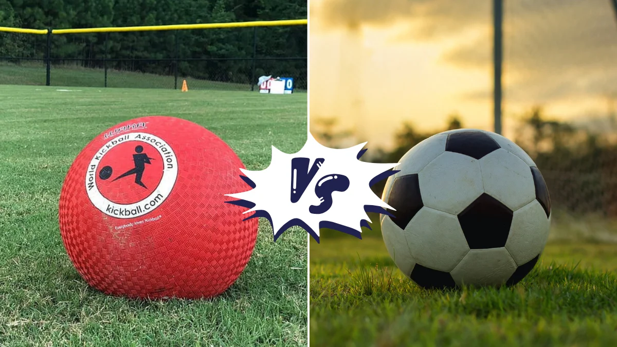 how is soccer ball and kickball different