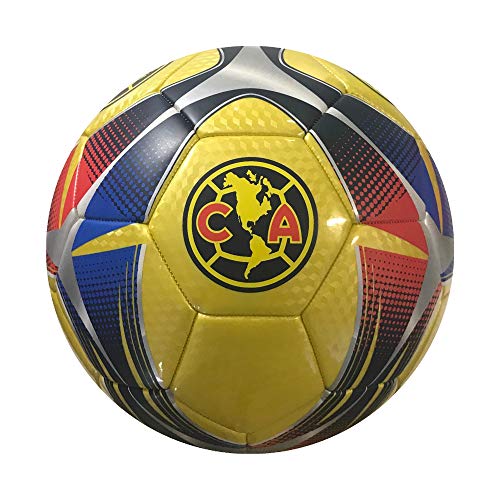 Federacion Mexicana de Futbol Asociacion Club America Officially Licensed Soccer Ball, Yellow, Size 5