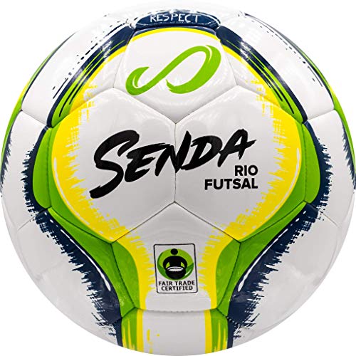 SENDA Rio Match Futsal Ball, Fair Trade Certified, Green/Yellow, Size 2 (Ages 7 & Under)