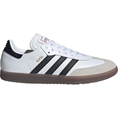 adidas Unisex Samba Indoor Sneaker, White/Black/Vivid Red, 8.5 US Men