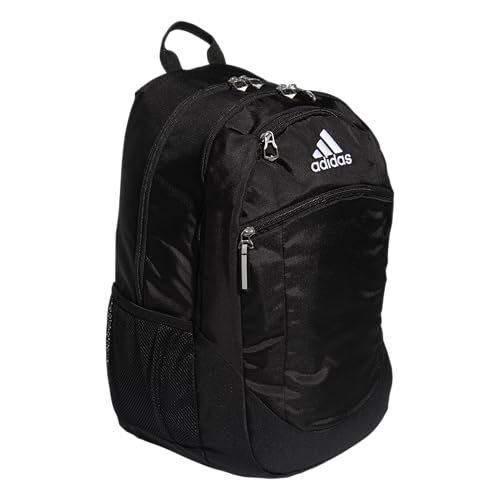 adidas Striker Team Sports Backpack for Soccer and More, Workout Bag for Men and Women, Black/White, One Size