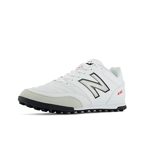 New Balance Men's 442 V2 Team TF Soccer Shoe, White/Black, 9.5 Wide