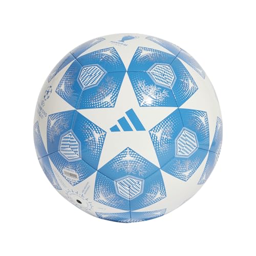 adidas Unisex-Adult UCL Club Soccer Ball,Bright Blue/White/Silver Metallic,5