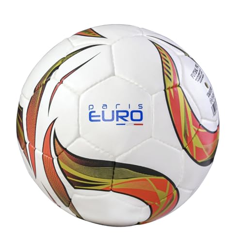 Generic Euro Paris Professional Futsal Ball Size 4 Indoor and Outdoor Futsal Ball, white / red