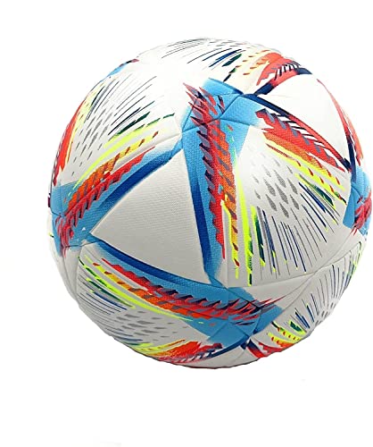 World Cup Quality League Quality Soccer Ball Size 5 Thermally Bonded Match Ball Seamless Stitching- Official Match Weight- Professional Grade Leather- Pelota de Futbol (Size 5, World Cup)