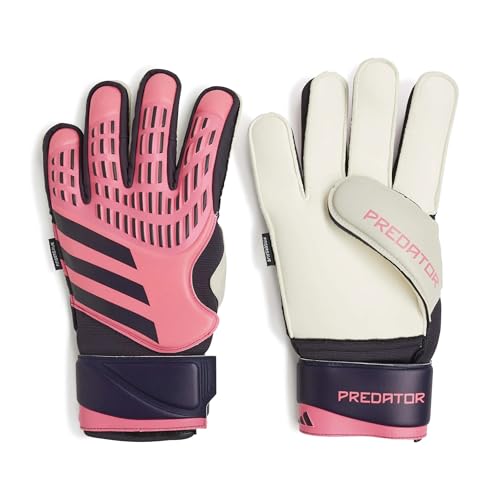 adidas Unisex Match Fingersave Goalie Gloves, Turbo/Aurora Black/Turbo, 9