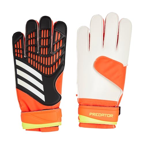 adidas Unisex-Adult Training Predator Goalie Gloves, Black/Solar Red/Solar Yellow, 10